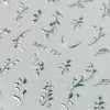 Körömmatrica - Silver Leaves
