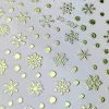 Körömmatrica - Golden Snowflakes
