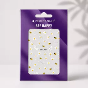 Körömmatrica - Bee Happy