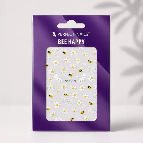 Körömmatrica - Bee Happy