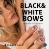 Körömmatrica - Black&White Bows 