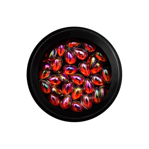 3D Holo Drops - Körömdíszítő Strasszkő Red