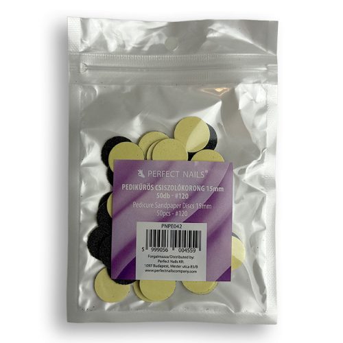 Pedikűrös Csiszolókorong 15mm 50db - #120