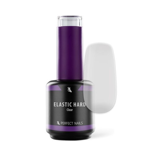 Elastic Hard - Rubber Base Gel - Ecsetes Műkörömépítő Zselé 15ml - Clear