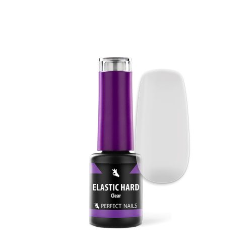 Elastic Hard - Rubber Base Gel - Ecsetes Műkörömépítő Zselé 4ml - Clear