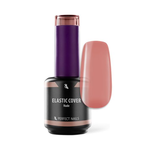 Elastic Cover - Rubber Base Gel - Ecsetes Műkörömépítő Zselé 15ml - Nude