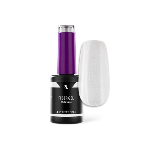 Fiber Gel Vitamin - Üvegszálas Erősített Gél Lakk Alap 8ml - White Shine