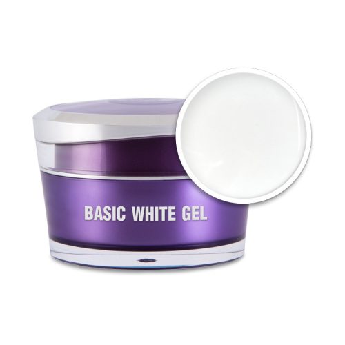 Basic White Gel - Fehér Műkörömépítő Zselé 15g