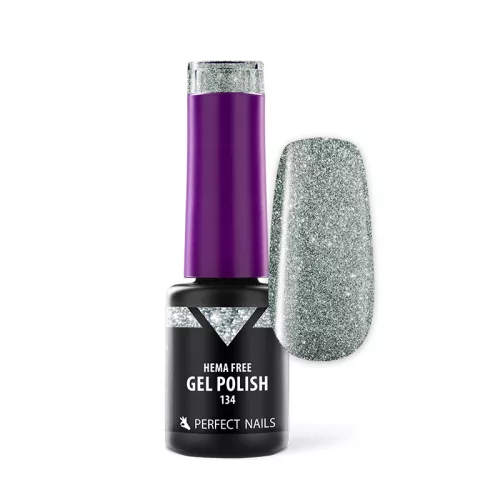 HEMA FREE Gél Lakk - 134 Glam Silver - 4ml