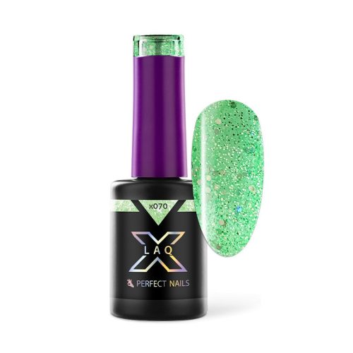 LacGel LaQ X Gél Lakk 8ml - Green X070 - Sparkle