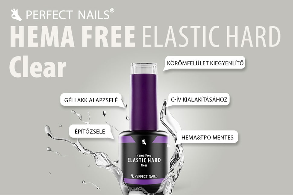Elastic Hard Base Gel - Hema Free Erősített Gél Lakk Alap - Clear - 15ml