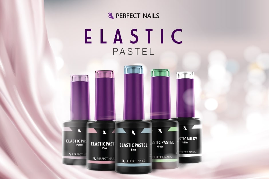 Elastic Color - Rubber Base Gel - Ecsetes Műkörömépítő Zselé Szett 5x8ml - Pastel