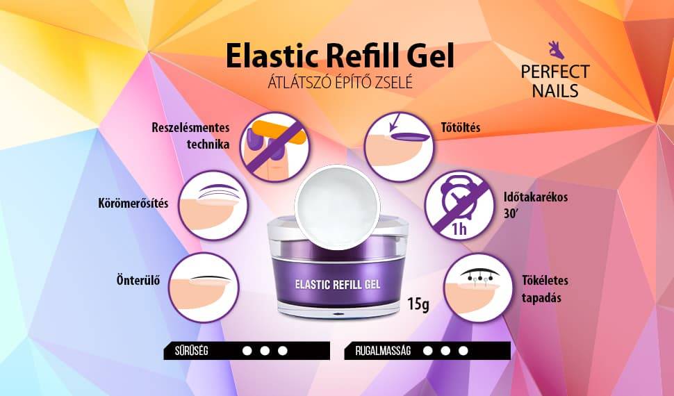 ELASTIC REFILL GEL - ÁTLÁTSZÓ MŰKÖRÖMÉPÍTŐ ZSELÉ 15G