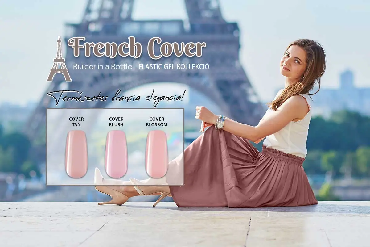 Természetes francia elegancia! - French Cover - Elastic Gel - Ecsetes Műkörömépítő Zselé Készlet