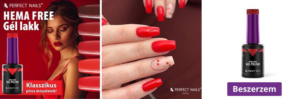HEMA FREE Gél Lakk - Cherry Red - 8ml