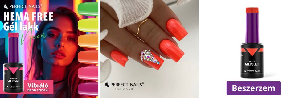 HEMA FREE Gél Lakk - Neon Grapefruit - 8ml