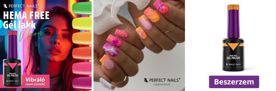 HEMA FREE Gél Lakk - Neon Orange - 8ml
