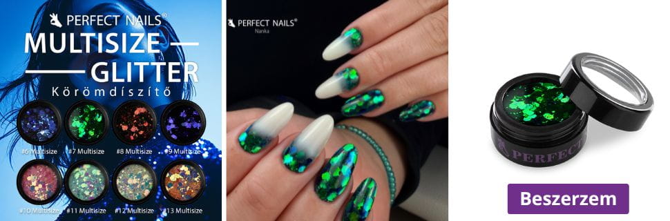 Körömdíszítő Glitter - Multisize - #7