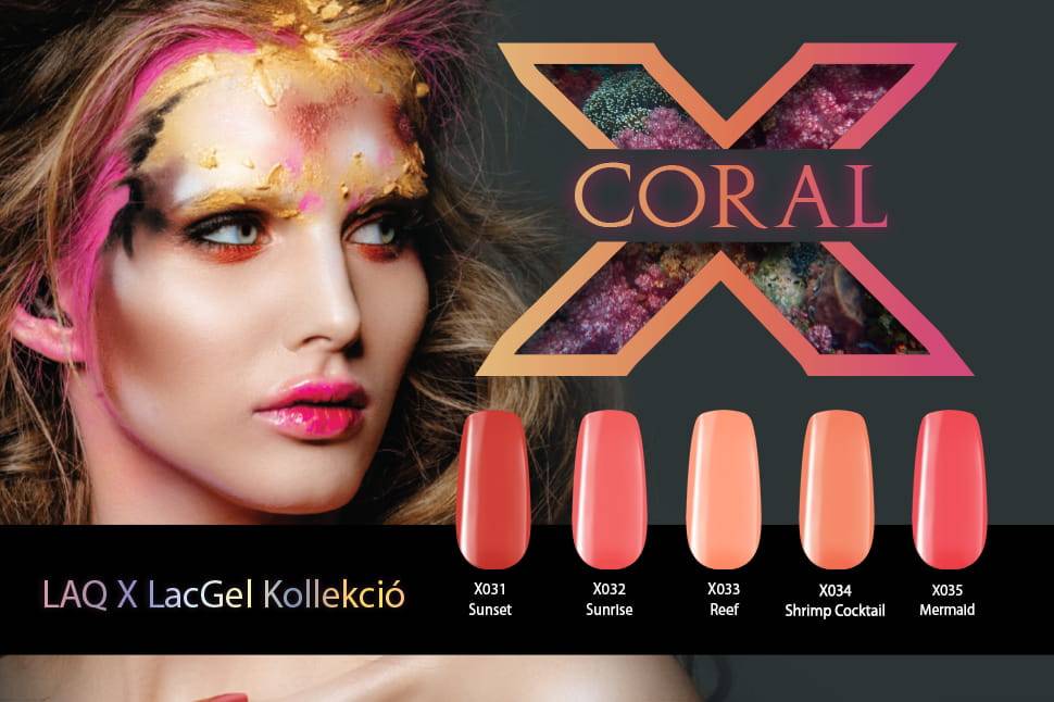 LacGel LaQ X - Coral Gél Lakk Szett