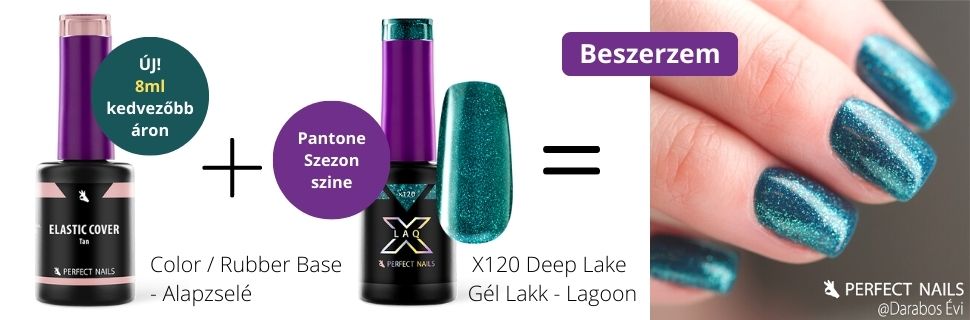 LacGel LaQ X Gél Lakk 4ml - Deep Lake X120 - Lagoon