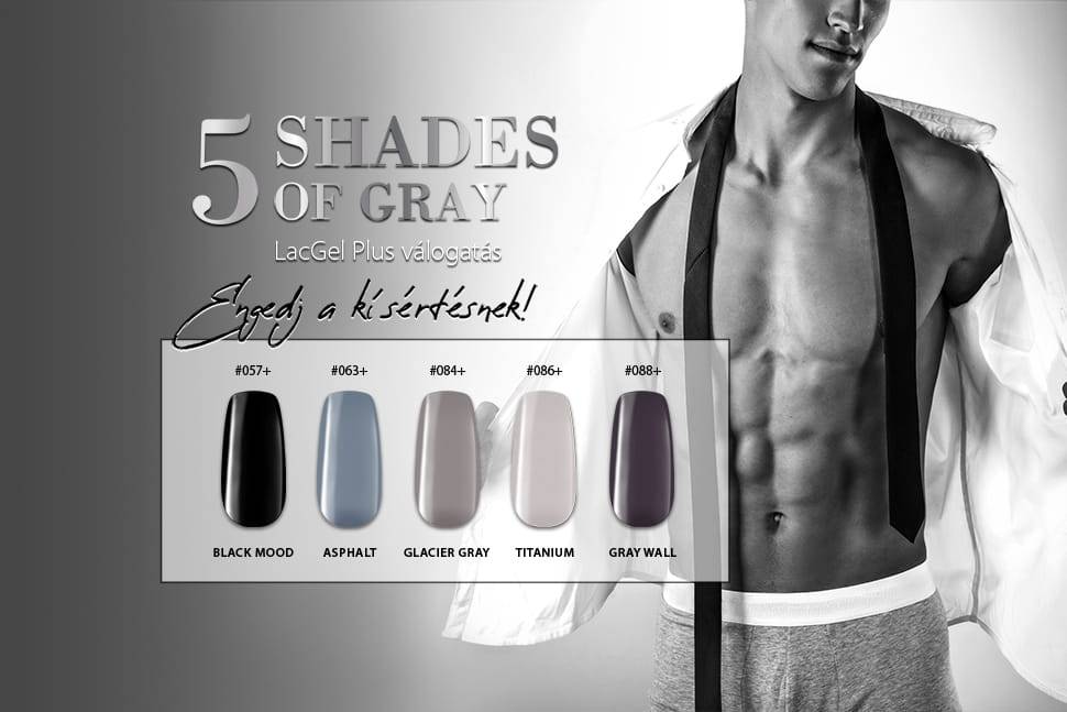 LacGel Plus 5 Shades of Gray Gél Lakk Szett