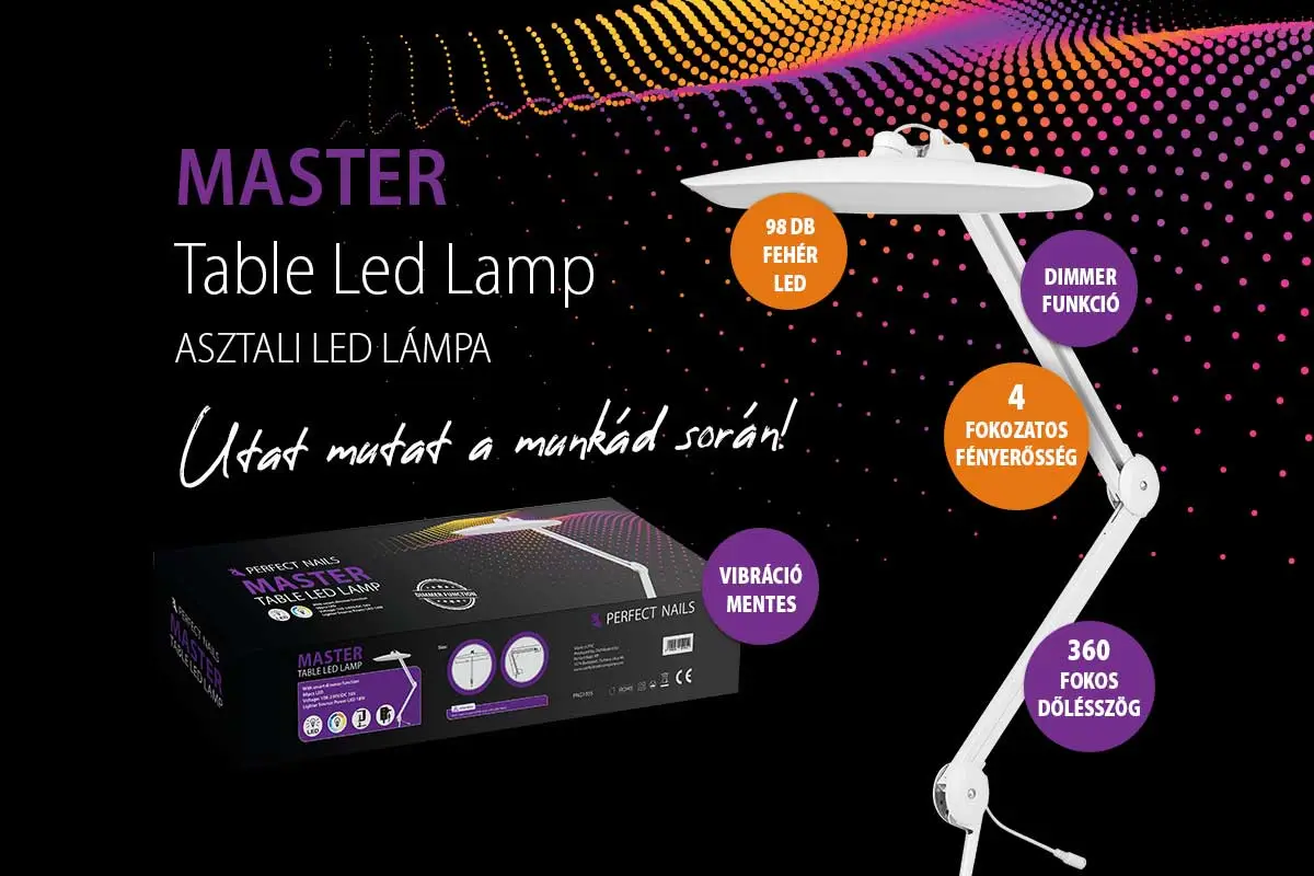 Master műkörmös asztali led lámpa