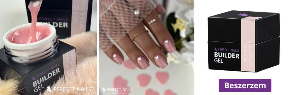 Pudding Cover Gel - Építőzselé - Natural Rose 50g