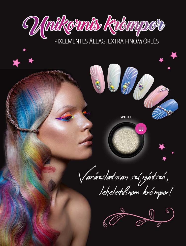 Chrome Powder - Körömdíszítő Unikornis Krómpor - Lila